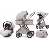 Luxurious High-view Children's Stroller That Can Sit and Lie Down on The Baby's Two-way Baby Stroller