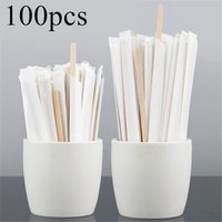 100pcs Single Packaged Coffee Wood Coffee Stirrer Disposable Wood Stirring Rod 14cm/19cm Coffee Stick Tea Stick