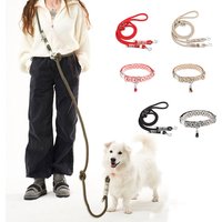 New Functional Dog Leashes For Small Medium And Large Dogs Strong Durable Nylon Rope Trend Braided Adjustable Dog Leashes Set