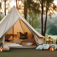 Heavy Duty Waterproof Outdoor Camping Yurt Glamping Cotton Canvas Bell Tent Camping Equipment for Sale