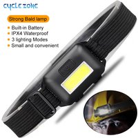 Mini Headlight COB LED Headlamp 3 Modes Waterproof Headlight Head Flashlight Torch Lantern for Outdoor Camping Night Fishing