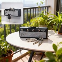 1Pcs Retro Music Key Holder Radio Plug Design Wall-Mounted Car Ornament Home Entryway Organizer for Music Lovers
