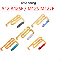 Home Button Fingerprint Touch ID Power Button Switch Mute Side Key On / Off Flex Cable For Samsung Galaxy A12 A125F/ M12S M127F