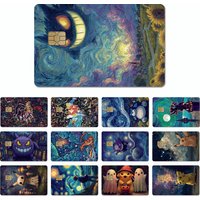 DIY Animation Kawaii PTCG Self-made 2.5D HD Matte PVC Sticker Film Tape Skin for Credit Card Debit Card Waterproof Sticke Gift