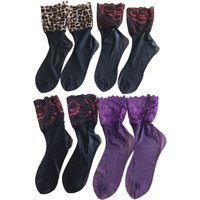 16 Styles Lace Patchwork Ankle Socks Women Sexy Ultra Thin Transparent Intimate Underwear 3D Oil Shiny Soft Short Socks