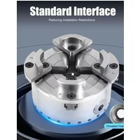 4-Jaw Chuck Self-Centring Chuck Jaw Chuck M33 with Central Adjustment Function Precision Chuck for Wood Lathe Knife