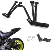 Motorcycle Steel Front Crash Bar Engine Guard Stunt Subcage Passenger Foot Pegs FZ-07 FZ07 MT-07 MT07 2014-2024 For Yamaha