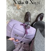 Purple Moon Galaxy Boston Bag Fashionable Versatile Large Capacity Shoulder Handbag Commuter Design High-End Feel Unique Style