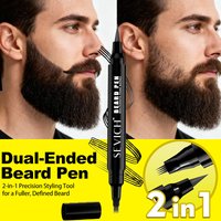 2 in 1 Beard Filling Pen for Men Waterproof Beard Dyeing Pen Beard Coloring Filling Pencil Beard Enhancer Repair Shaping Tools