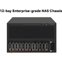 12-Bay Enterprise NAS Case Hot Swap Server Chassis ITX MATX ATX Support ATX PSU Modular Storage