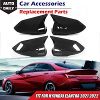 1Pair Car Rearview Side Mirror Cover Wing Cap Exterior Sticker Door Rear View Case Trim For Hyundai Elantra 2021 2022
