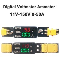 XT30 XT60 50A DC Digital Voltmeter Ammeter Bidirectional Current Meter 12V 24V 36V 48V 60V 72V BMS RC Battery Charger Discharger