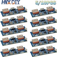 5/10pcs Lithium Battery Charger Board LED Dual USB 5V 2.4A Micro/Type-C USB Mobile Power Bank 18650 Charging Module