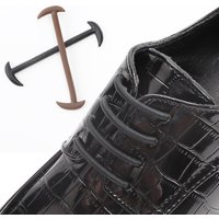 12 Pcs No Tie Shoelaces Silicone Elastic Shoe Laces Suitable For Men's And Women's Casual Leather Shoes Rubber Shoelace