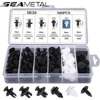 SEAMETAL 100 stücke Auto Fastener Clip Auto Körper Push Retainer Pin Niet Stoßstange Tür Trim Panel Retainer Auto Fastener Clip accessori