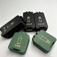 3D Printed .22LR Ammo Storage Box Mini Bullet Organizer Case Classified Design Portable Pocket Size 9mm 308win Box .45 ACP