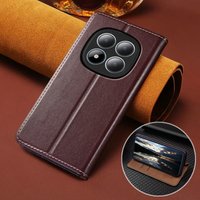 For XIAOMI Redmi Note14 Note 14S 14 Pro+ Plus 5G Flip Case Napa Texture Magnetic Cover Cowhide Genuine Leather Wallet Cases
