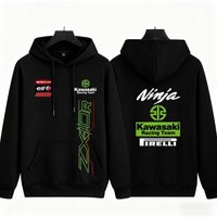 New trendy Kawasaki logo printed hooded sweatshirt for men and women in the 2025 autumn/winter collection 0923