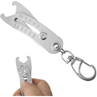 Portable Precise Thread Size Checker Keychain Bolt Size Finder Keychain Measuring Both Inch and Metric Size for Quickly Measure