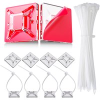 50/100/150pcs Nylon Self-Adhesive Cable Ties Mount Wire Fasten Organizer Fixers Easy Cable Management System Reusable Durable
