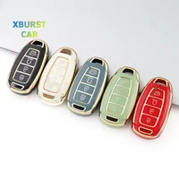 4 Buttons For Hyundai Kona Elantra GT Encino Solaris Azera Grandeur Accent Santa Fe Palisade Soft TPU Car Remote Key Case Cover