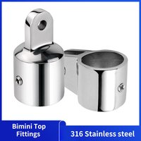 1 pc 316 Stainless Steel Boat Bimini Top Fitting 32.5mm Slide Cap Slide Jaw Sleeve Pipe Eye End Cap Marine Boat Accessories