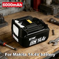 For Makita 14.4V 6000mAh Lithium-ion Rechargeable Battery Replacement BL1415 BL1430 BL1440 Cordless Power Tool Battery