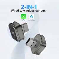 Wireless 2IN1 CarPlay Android Auto Wireless Supermini Box Adapter Plug And Play Dongle Bluetooth WiFi Fast Connect