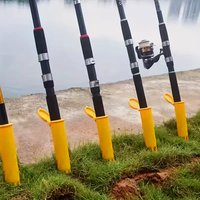 Portable Sea Fishing Rod Holder Ground Insert Stand Durable Metal Foldable Support Rack For Beach Lake River Fishing Anglers