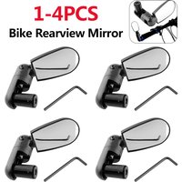 1-4PCS Adjustable MTB Bike Mini Handlebar Rear View Mirrors Rotation Bicycle Rearview Mirror Wide-Angle for Cycling Accessories