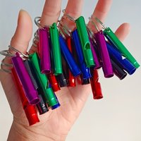 10-Pack Colourful Aluminum Survival Whistle with Keychain - Perfect for camping, hiking, hunting and outdoor activities, can be