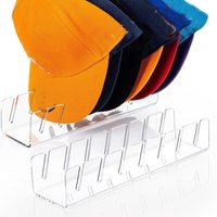 2pcs Hat Racks No Install Acrylic Organizer, Hat Display Stand for 7 Baseball Caps Holder Organization for Bedroom, Dresser