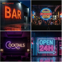 Custom LED Neon Sign Large Size Business Logo Commercial Grade Signage Restaurant Cafe Bar Office Storefront Decor Wall Light