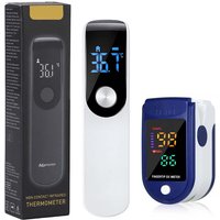 Infrared Fever Thermometer Digital LCD Infant Adult Non-contact Laser Body Temperature Ear Thermometer Finger Pulse Oximeter