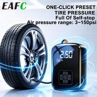 EAFC Portable Wireless Car Air Pump 30L/min High Flow Tire Inflator Digital Pressure Preset Auto Stop Air Compressor for Vehicle Bike Ball image 4
