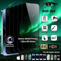 1-5pcs Anti Spy Screen Protector For iPhone17Air 16e 17 16 15 14 13 12 11 Pro Max XPlus mini XS Tempered Glass Privacy Peep