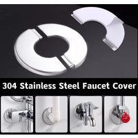 Stainless Steel Water Pipe Wall Covers Self-Adhesive Shower Faucet Decorative Cover Air Conditioning Hole Caps Bathroom Fittings