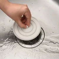 Bathtub Water Plug Cover Pool Silicone Adhesive Tray Plug Multifunctional Anti Odor and Anti Blocking Kitchen Floor Drain Cover