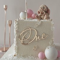 Acrylic Boy Girl Baby One Happy Birthday Cake Toppers Gold Baby 1st Birthday Cake Topper for Kids Birthday Party Cake Decoration