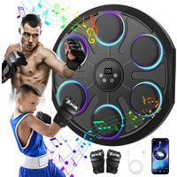 Intelligente Bluetooth-Boxmaschine zur Wandmontage mit LED-Beleuchtung, 12 Geschwindigkeitsstufen, interaktives Schlagtraining, Heimfitness-Reaktionstraining für Erwachsene und Kinder, musiksynchrone