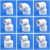 White PVC Reducing Elbow Connector Aquarium Fish Tank Piping Water Supply Reducing Joint Garden Irrigation Water Pipe Fittings
