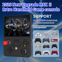 Newest R36MAX Ⅱ 4.5 Inch Retro Handheld Game Console 1024x768 IPS HD Screen Portable Open Source Linux System with 2*Joysticks