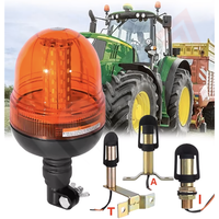 JALN7 12V/24V Dual Voltage LED Strobe Beacon - 360° Rotating Amber Warning Light for Trucks, Trailers & Marine Vehicles