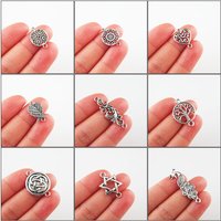 Fashion New Animal Peacock Flower Tree Heart Wings Charms Tibetan Silver Plated Connetors For Gifts Jewelry