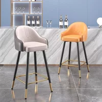 Modern High Stool Bar Chairs Luxury Restaurant Nordic Reception Bar Chairs Adjustable Italian Design Bar Furniture Cadeira LLBC