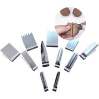 11-piece stainless steel pottery texture clip peanut walnut nut model clip pottery modeling tool ultra-light clay printing tool