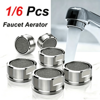 1/6 PCS Anti Splash Faucet Bubbler Nozzle - M24 Thread Suitable for Bathroom and Kitchen Faucets, Metal Sink Nozzles