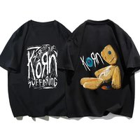 Korn Rock Band Printed T-Shirt Korn WORLD TOUR Music T Shirt for Men Women Loose Short Sleeve Summer Hip Hop Streetwear 71805