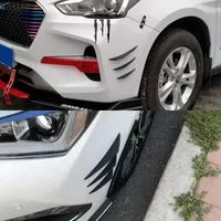 New 6pcs/set Universal Front Bumper Lip Decoration Diffuser Splitter Fins Body Spoiler Canards Valence Chin Car Tuning Canard