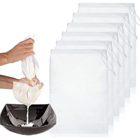 100 Mesh Soy Milk Wine Filter Bag Nut Milk Bag Tea Coffee Oil Yogurt Filter Net Mesh Kitchen Food Reusable Nylon Filter Bags